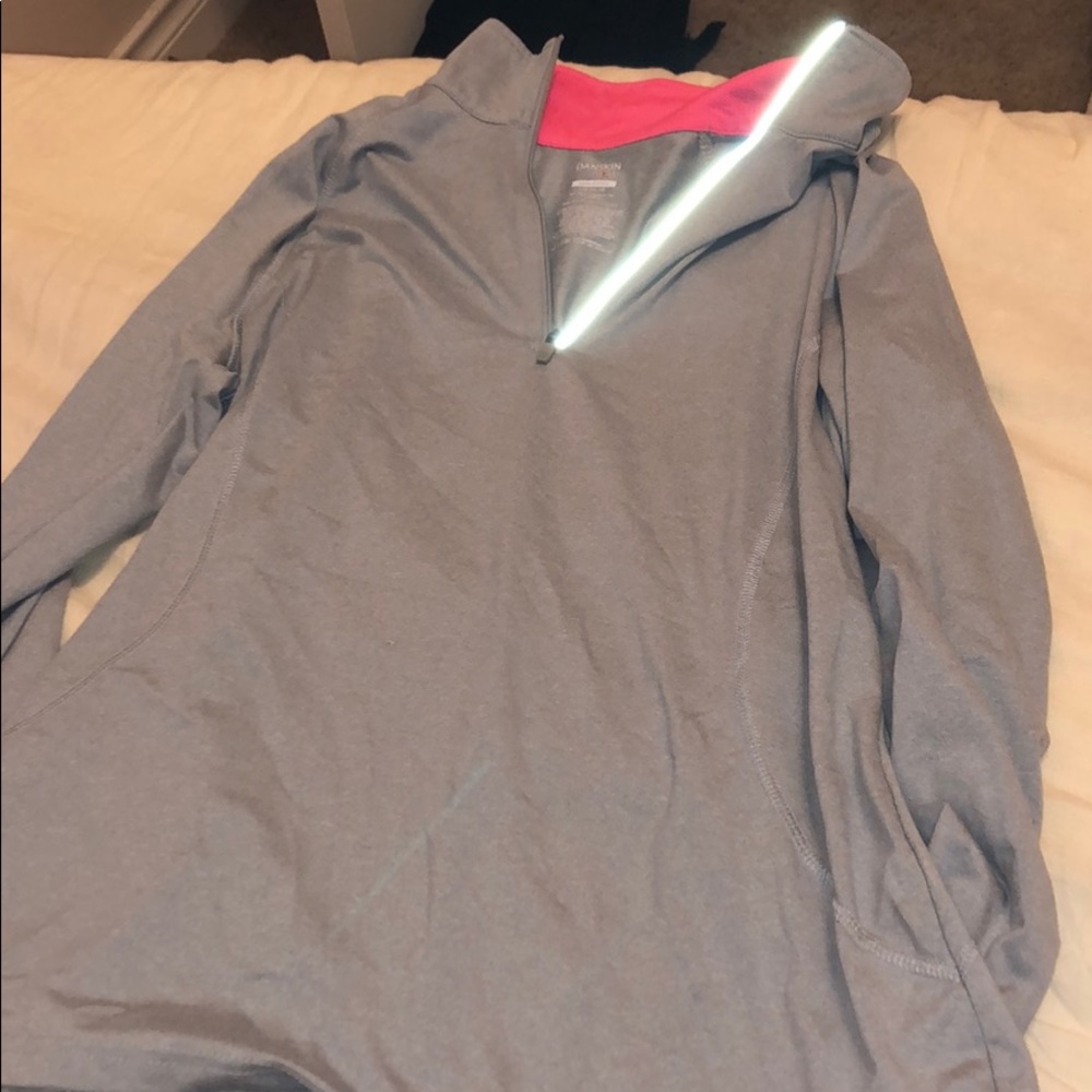 Grey workout quarter zip